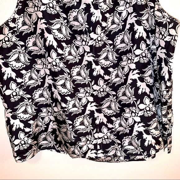 Talbots 22WP Floral Print Sleeveless Blouse - Picture 9 of 11